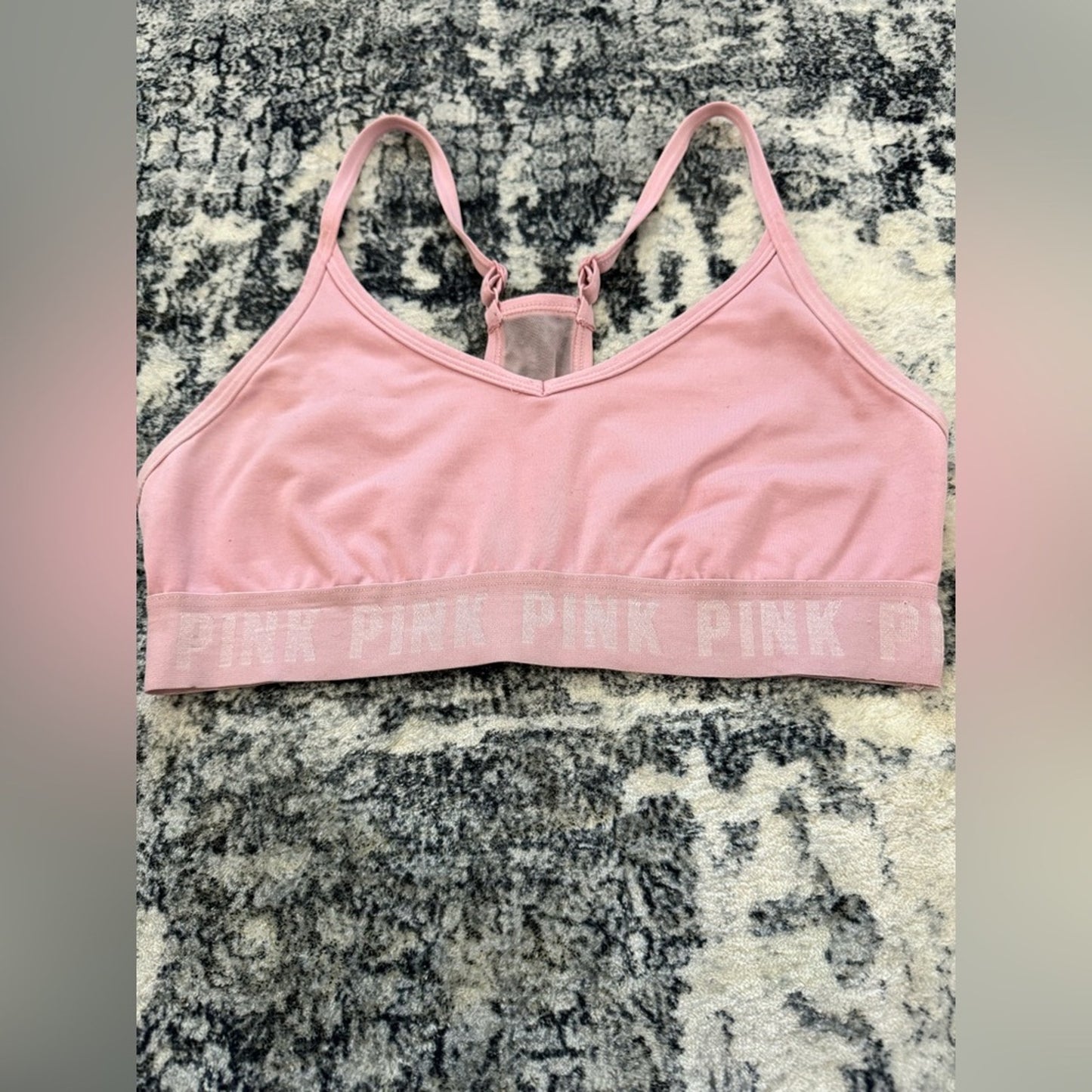 Pre-Owned SM PINK Victoria’s Secret Pink Logo Sports Bra