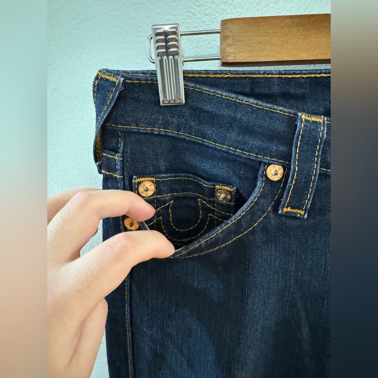 Pre-Owned W28xL33 True Religion Dark Blue Straight Jeans
