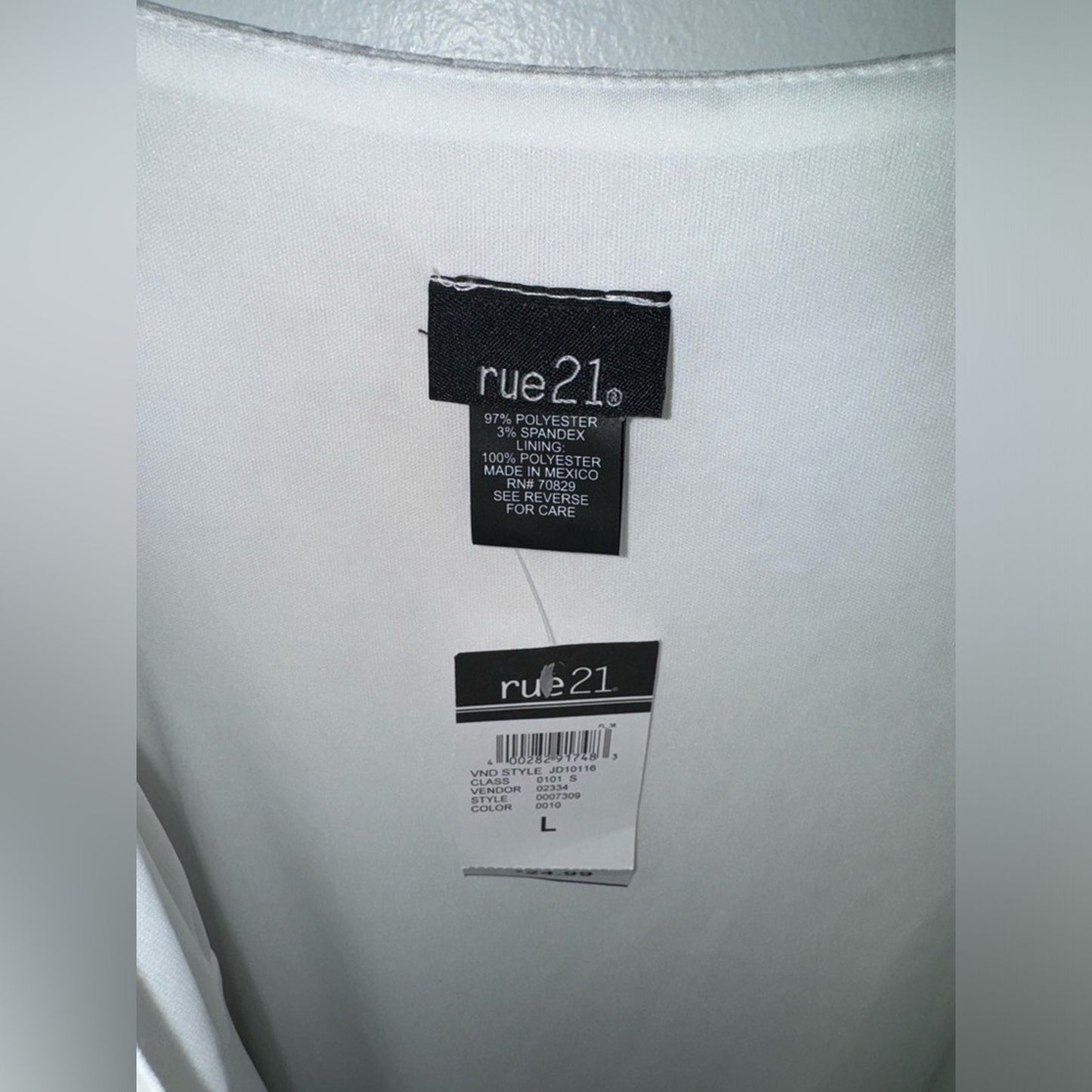 NWT LG Rue 21 White Dress with flaw