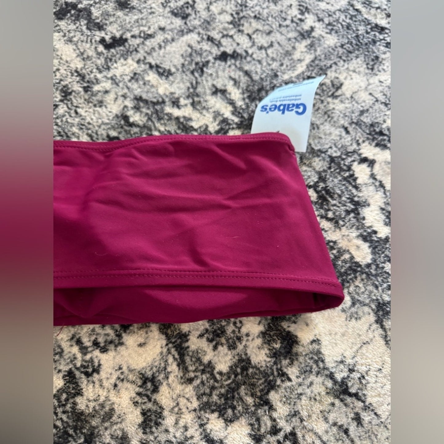 BNWT SM Unbranded Dark Pink Tube Bikini Top