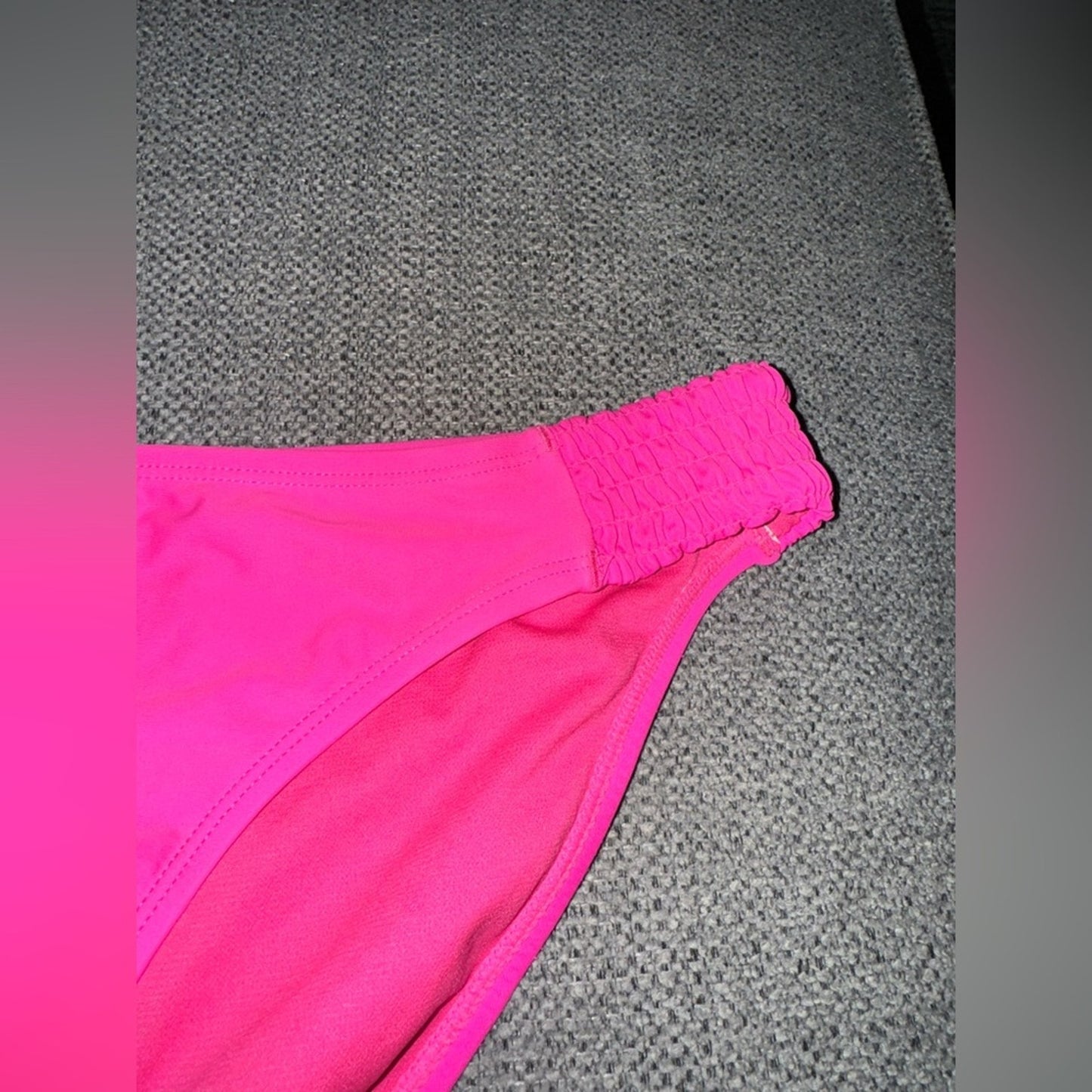 Pre-Owned LG Arizona Jean Co Pink Scrunch Bikini Bottom