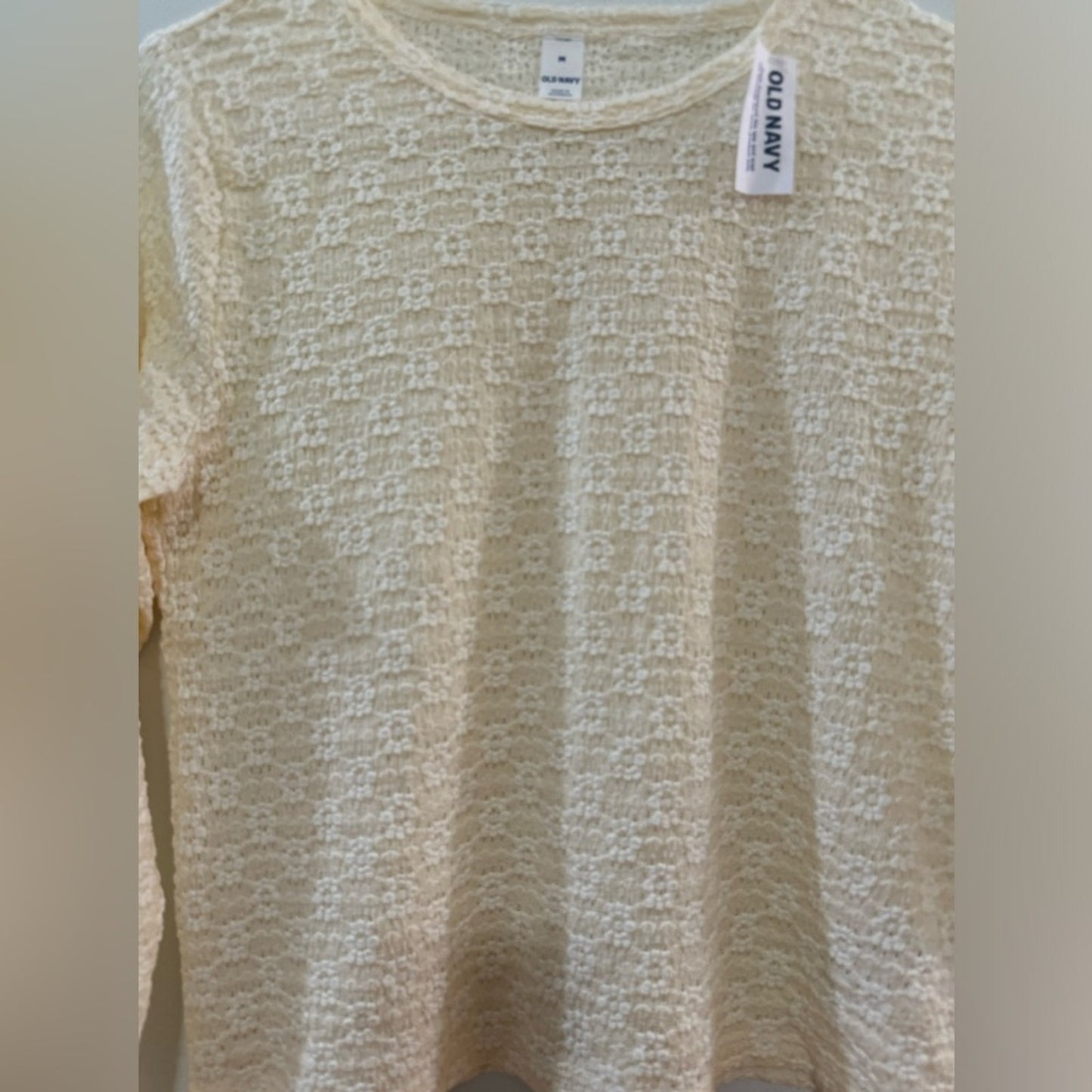 NWT MD Old Navy Cream Long Sleeve Shirt