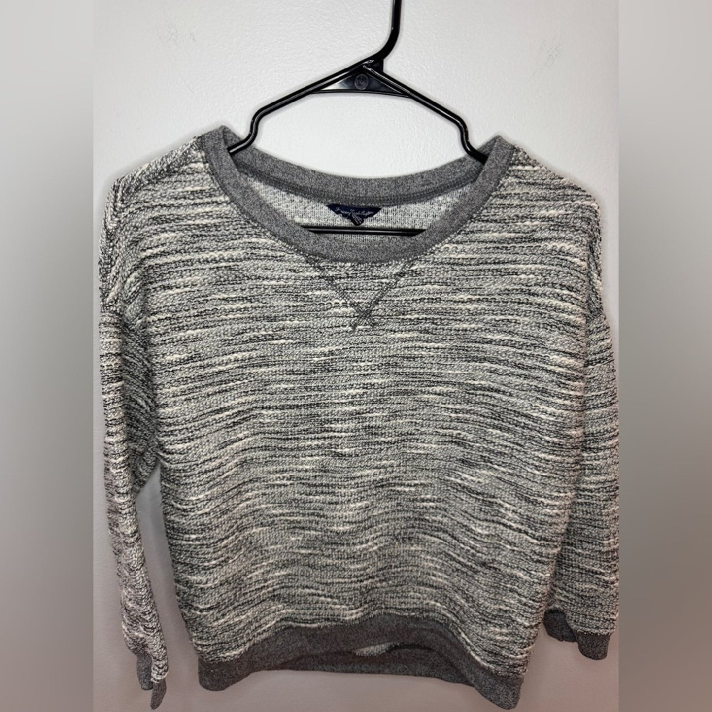 Pre-Owned SM American Eagle Knitted Metallic Crewneck Shirt