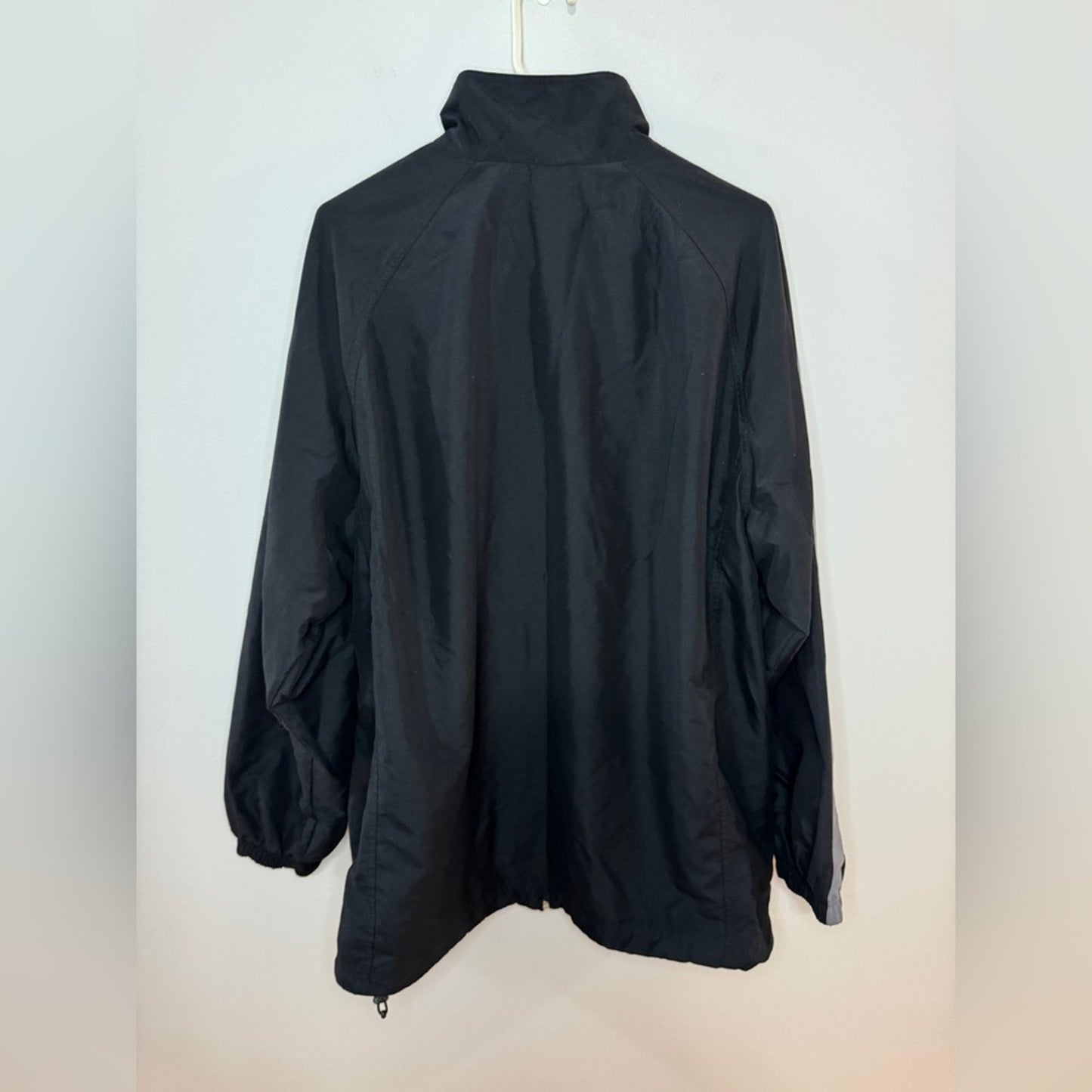 Pre-Owned XL Nike Vintage Black and Grey Zip Up Windbreaker Jacket