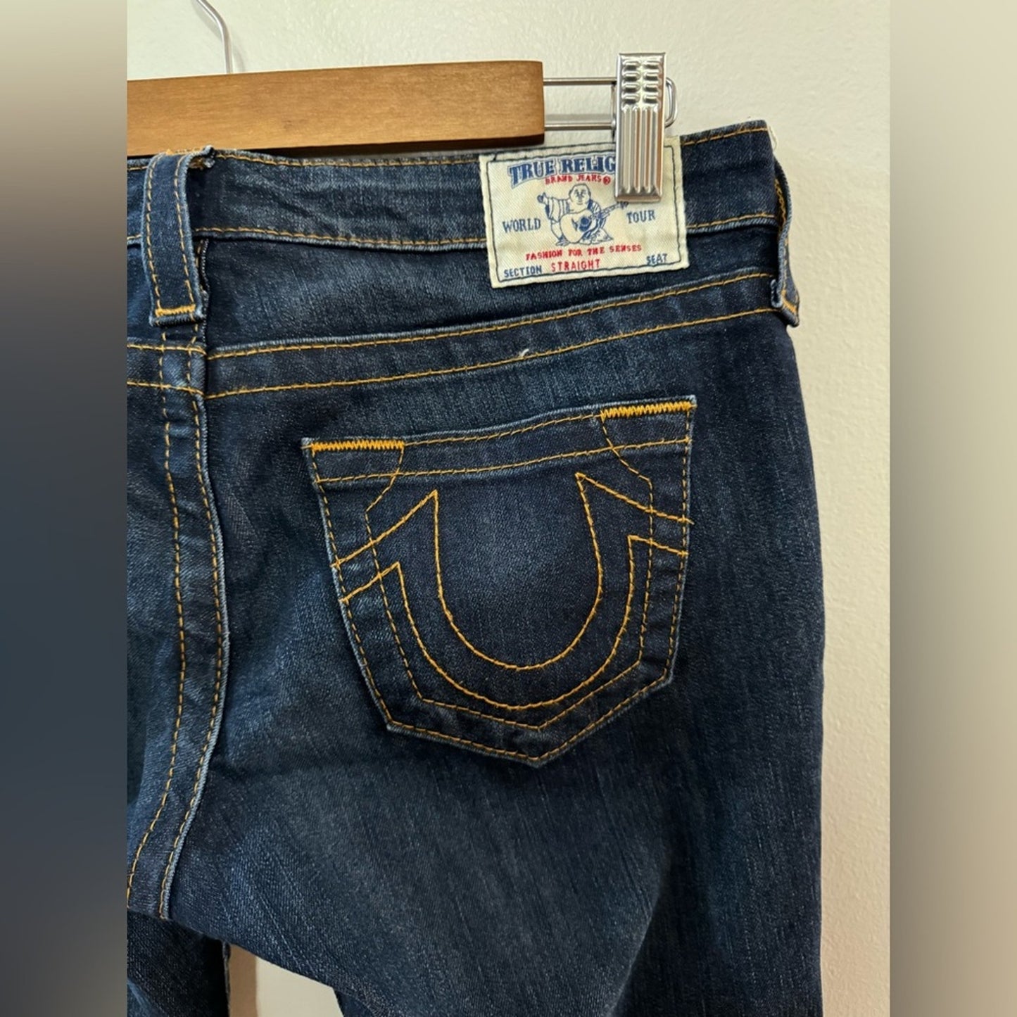 Pre-Owned W28xL33 True Religion Dark Blue Straight Jeans
