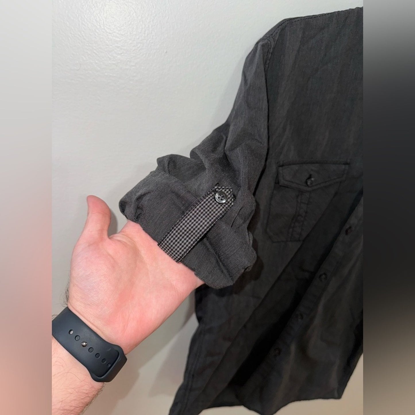 Pre-Owned SM Axi St Grey Button Up Shirt