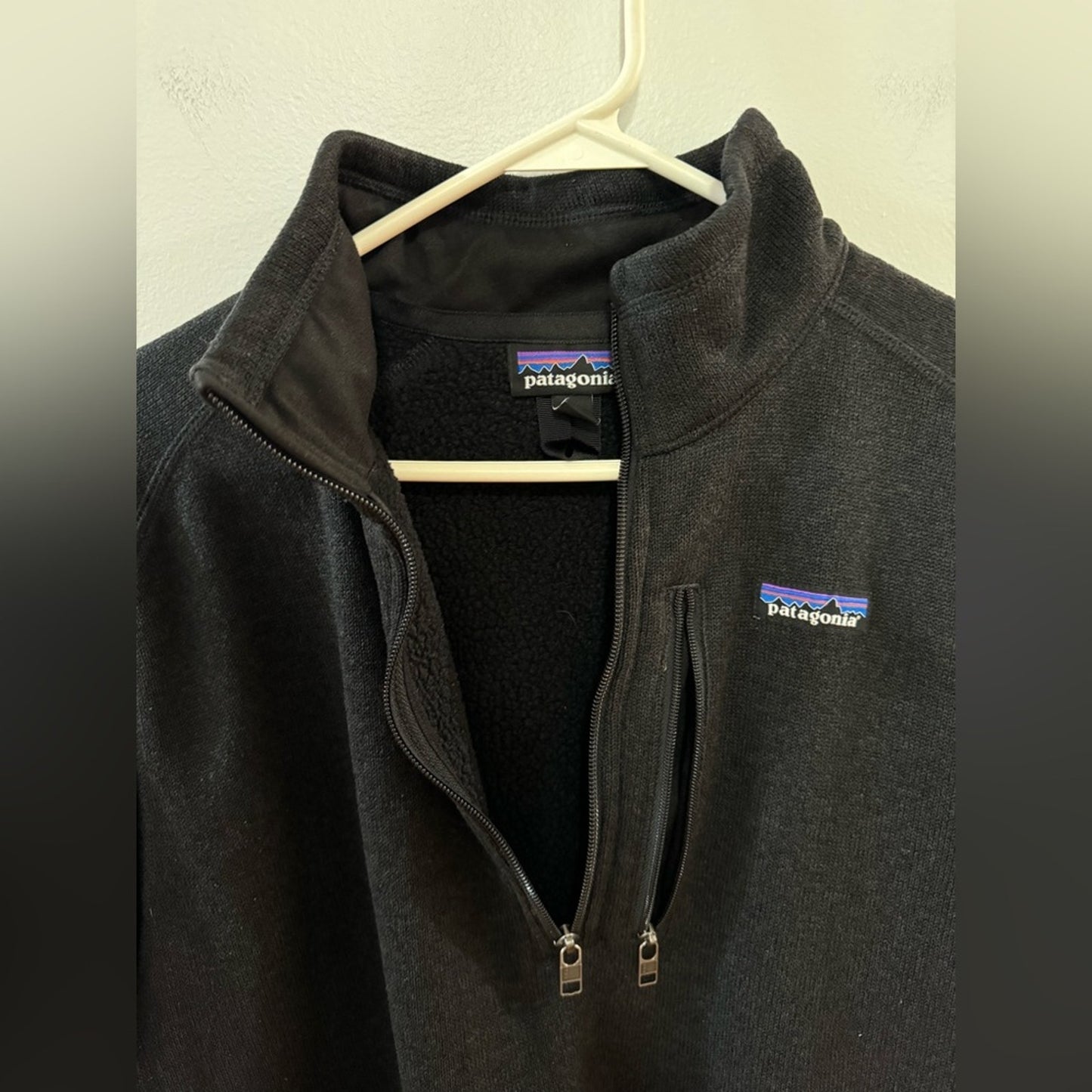Pre-Owned LG Patagonia Black R1 Fleece Quarter Zip Jacket