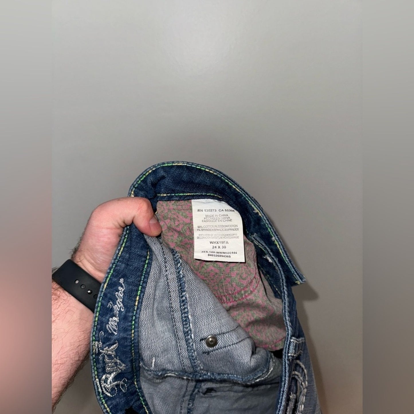 NWT W24xL30 Rock 47 by Wrangler Ultra Low Rise Blue Boot Cut Jeans