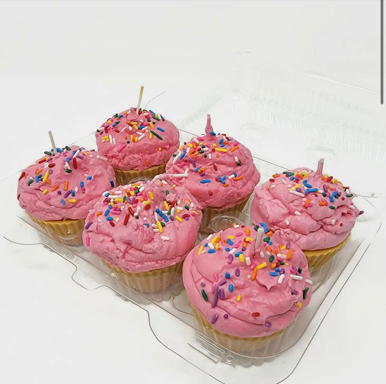 PreOrder Pink Sprinkle Cupcake Candle - 1 Candle