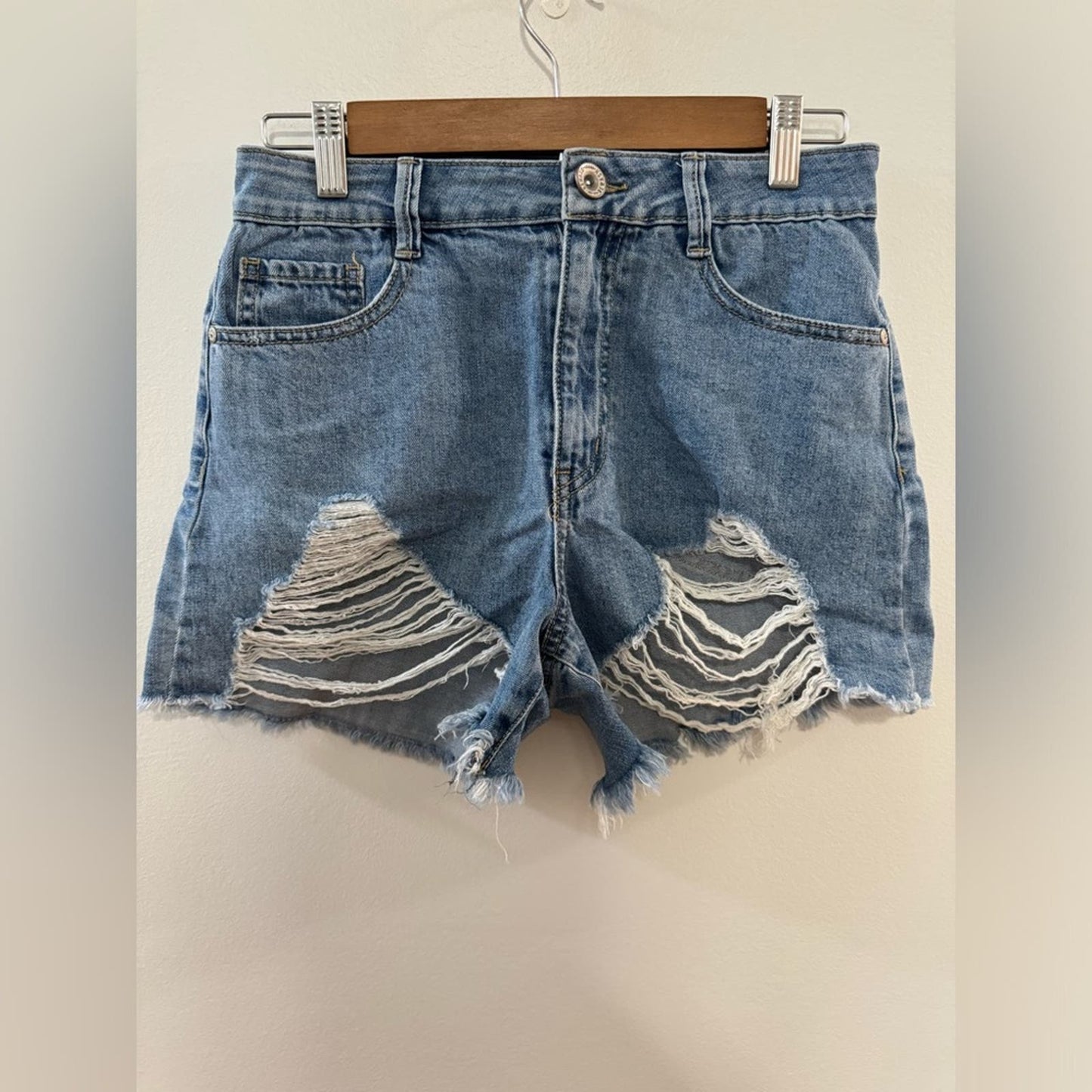Used Size 5 Rewash Super High Rise Jean Shorts