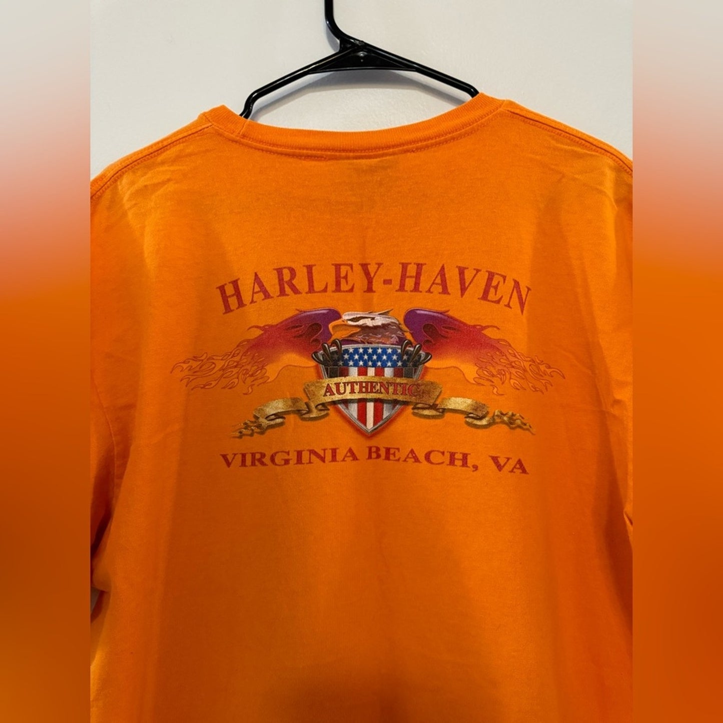 Pre-Owned XL Harley Davidson Vintage Orange Virginia Beach VA 2005 T-Shirt