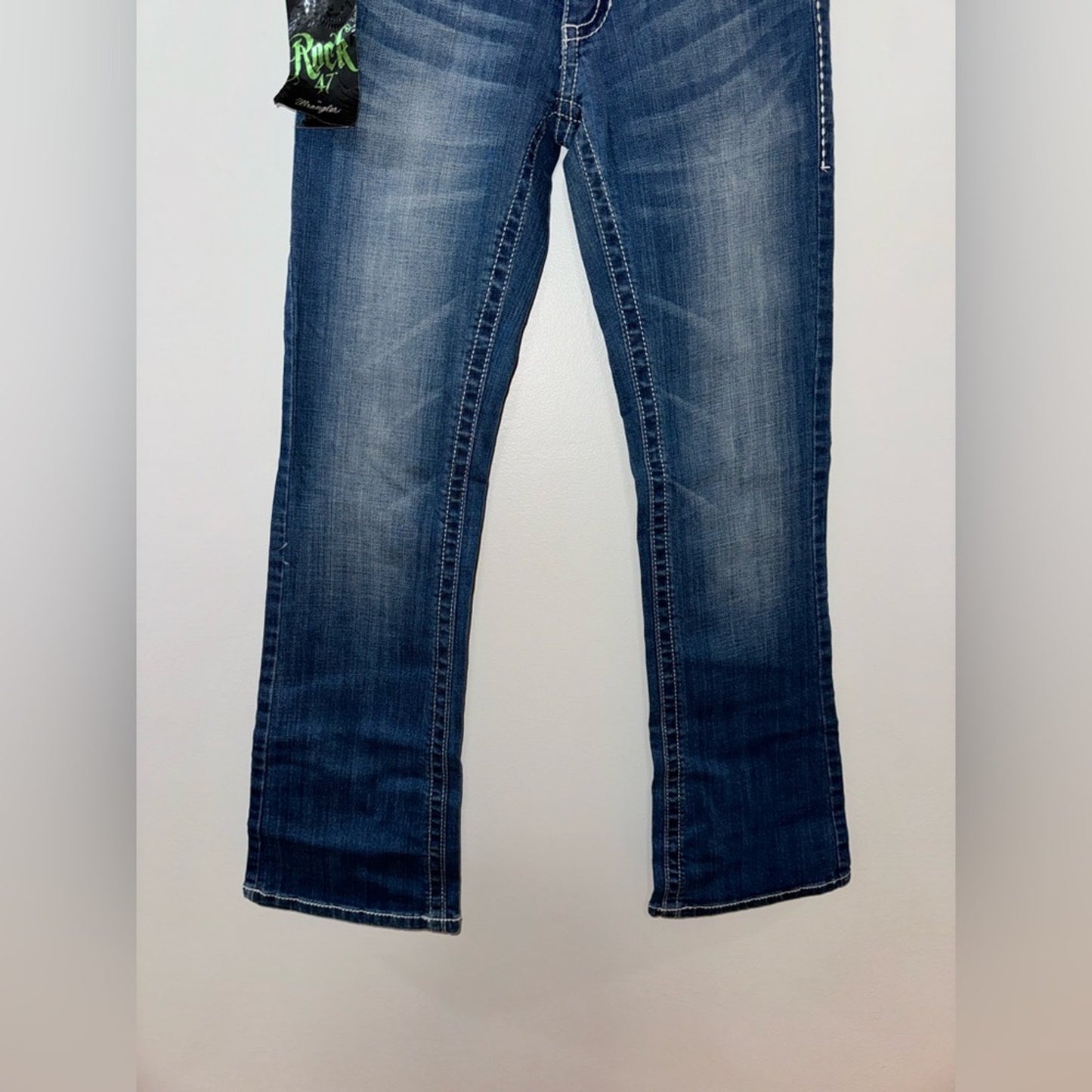 NWT W25xL30 Rock 47 by Wrangler Ultra Low Rise Rhinestone Embellished Jeans