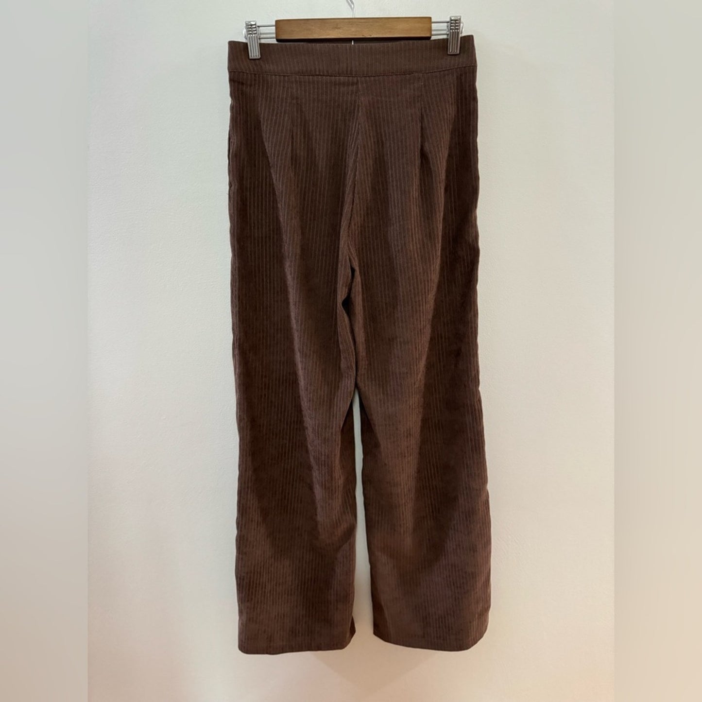 Pre-Owned MD SHEIN Brown Corduroy Wide Leg Pants