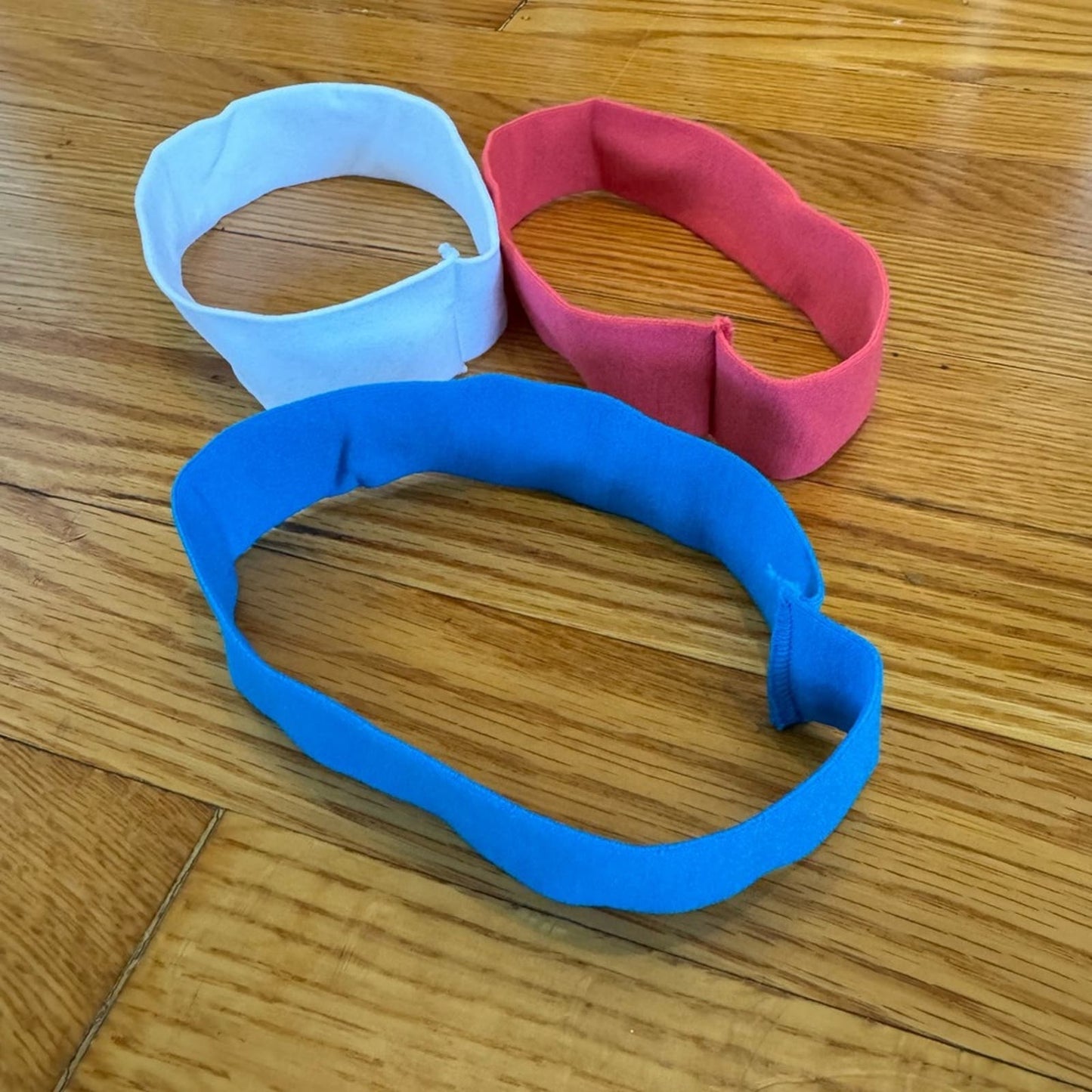 3pk Headbands- Blue, White, and Pink