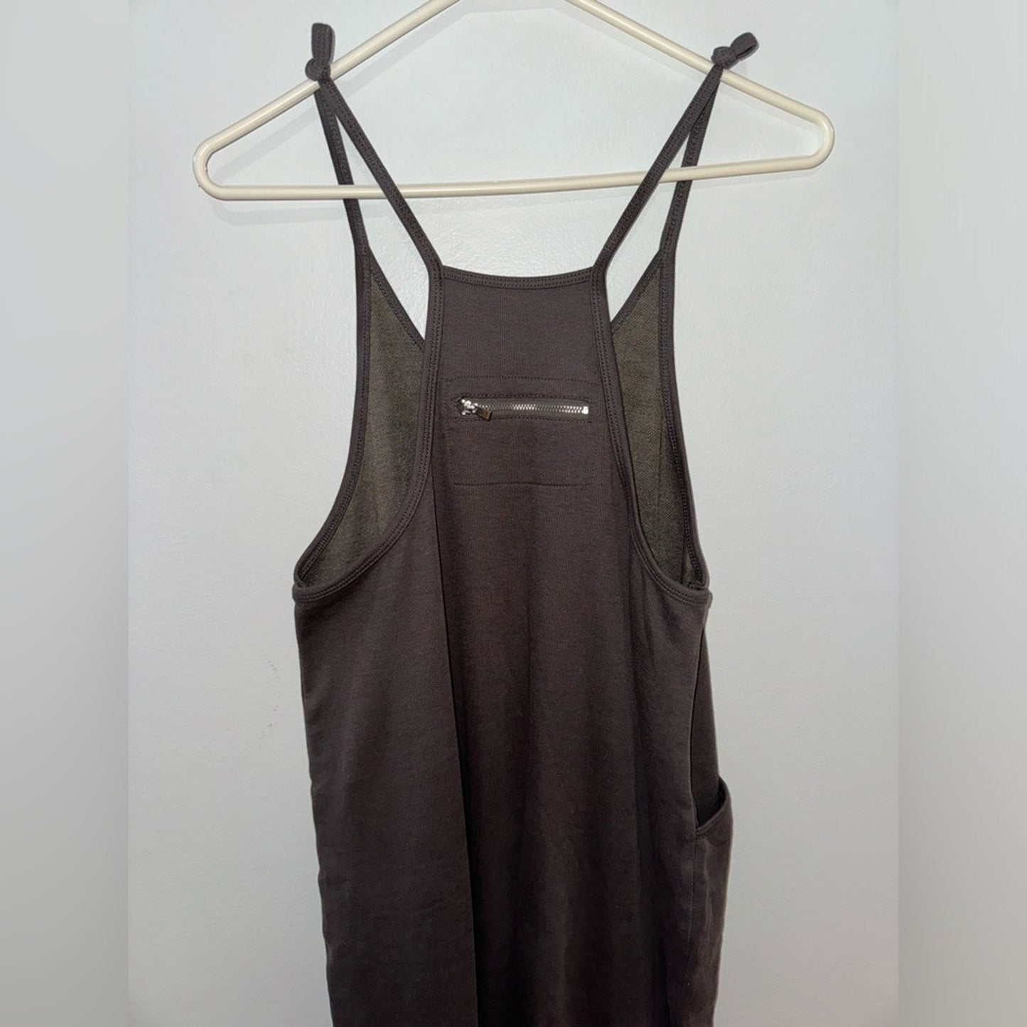 Pre-Owned SM Unbranded Dark Grey Zipper Jumpsuit