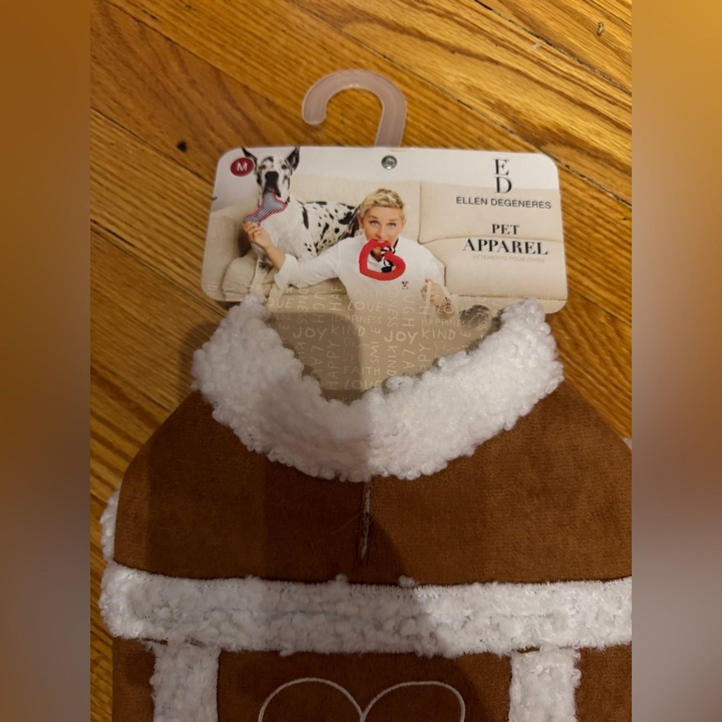 NWT MD Ellen Degeneres Pet Apparel Love Sheerling Jacket For Dog