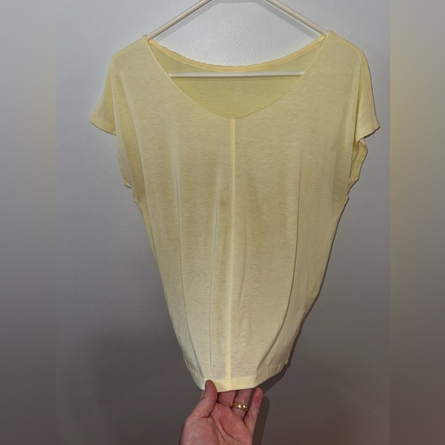 Pre-Owned MD RBX Yellow Open Tie Back Athletic Shirt