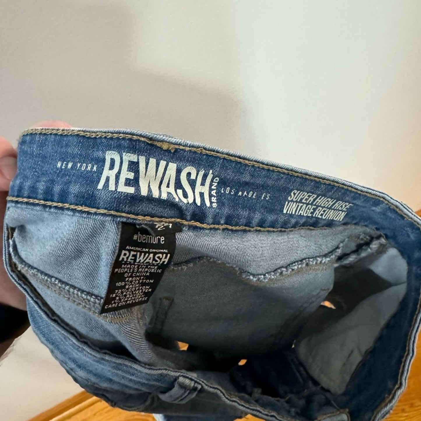 Used Size 5 Rewash Super High Rise Jean Shorts