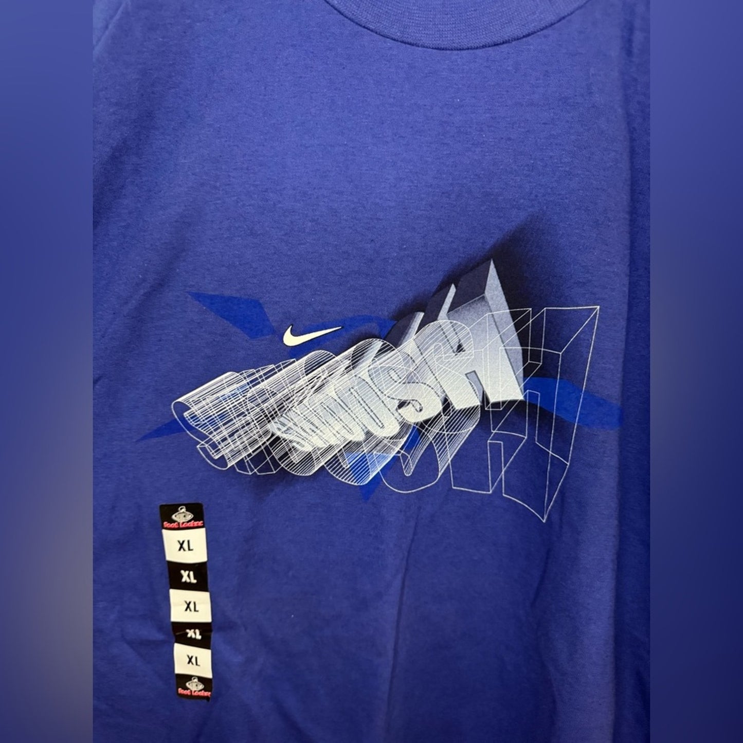 NWOT XL Nike Blue Swoosh Graphic Vintage T-Shirt