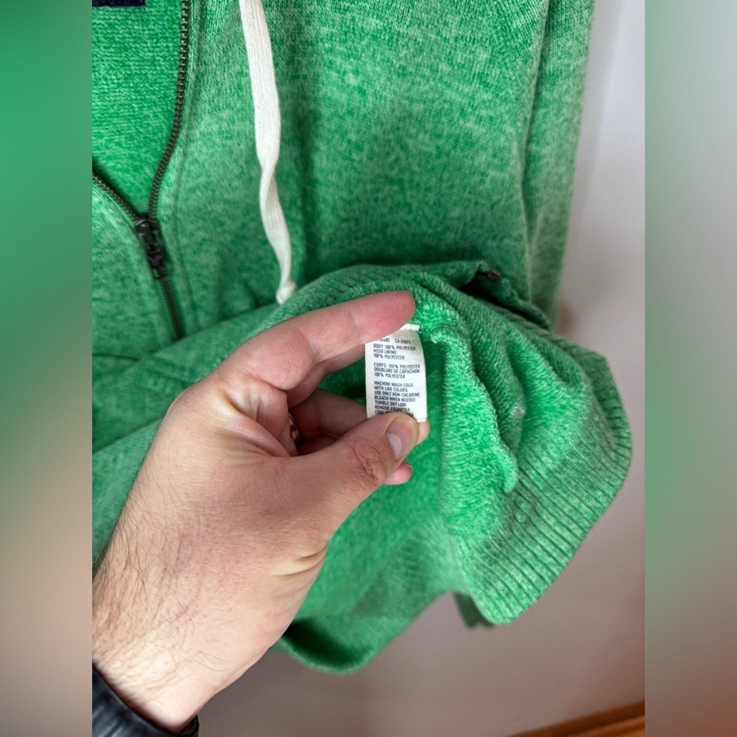 Pre-Owned XL American Eagle Green Knitted Zip-Up Hoodie