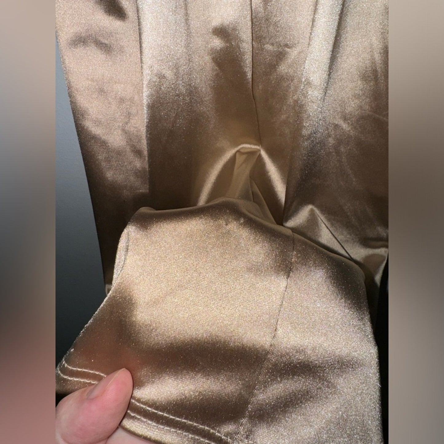 NWT MD Polly & Esther Gold Satin Slip Dress