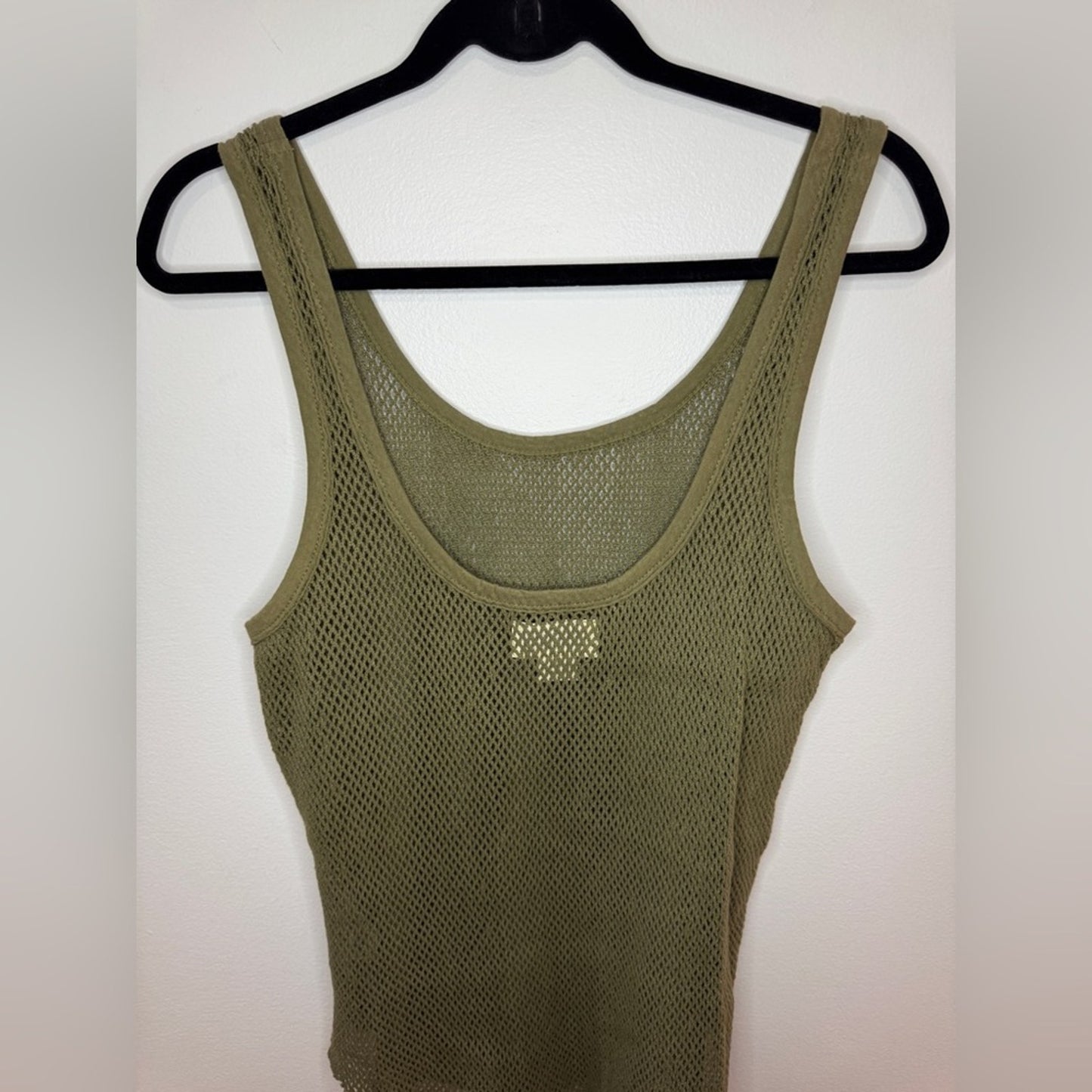 Pre-Owned MD Denim & Supply Ralph Lauren Olive Green Mesh Knit Tank Top