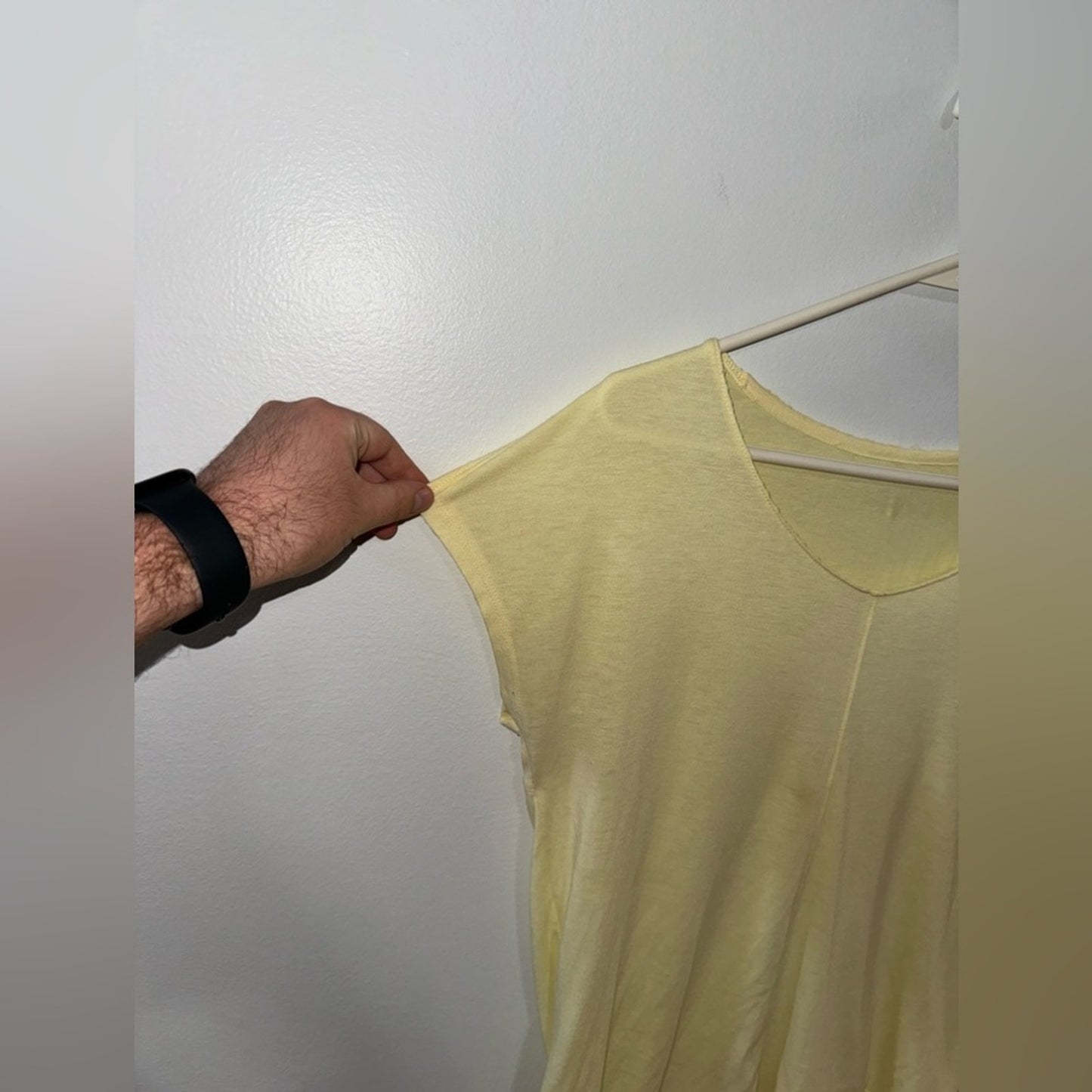 Pre-Owned MD RBX Yellow Open Tie Back Athletic Shirt