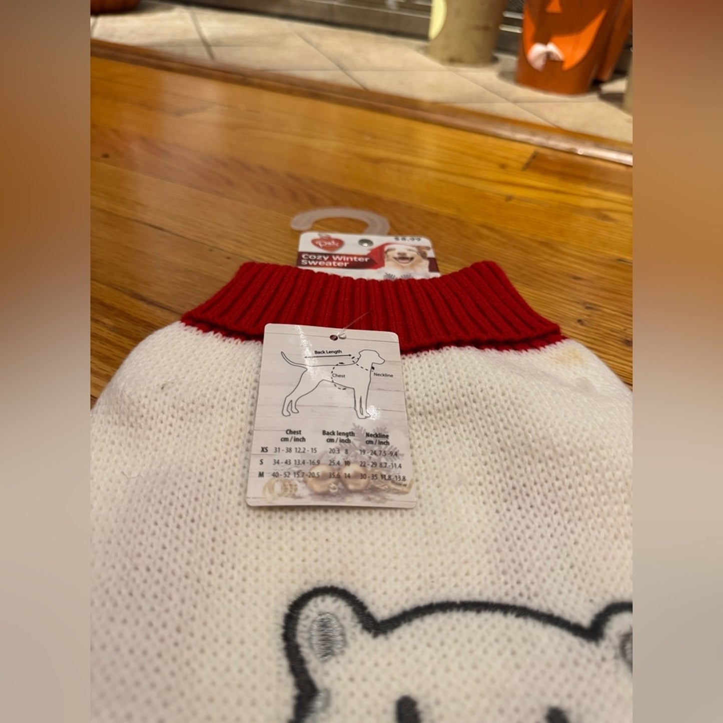 NWT MD Pet Central White Polar Bear Cozy Winter Dog Sweater