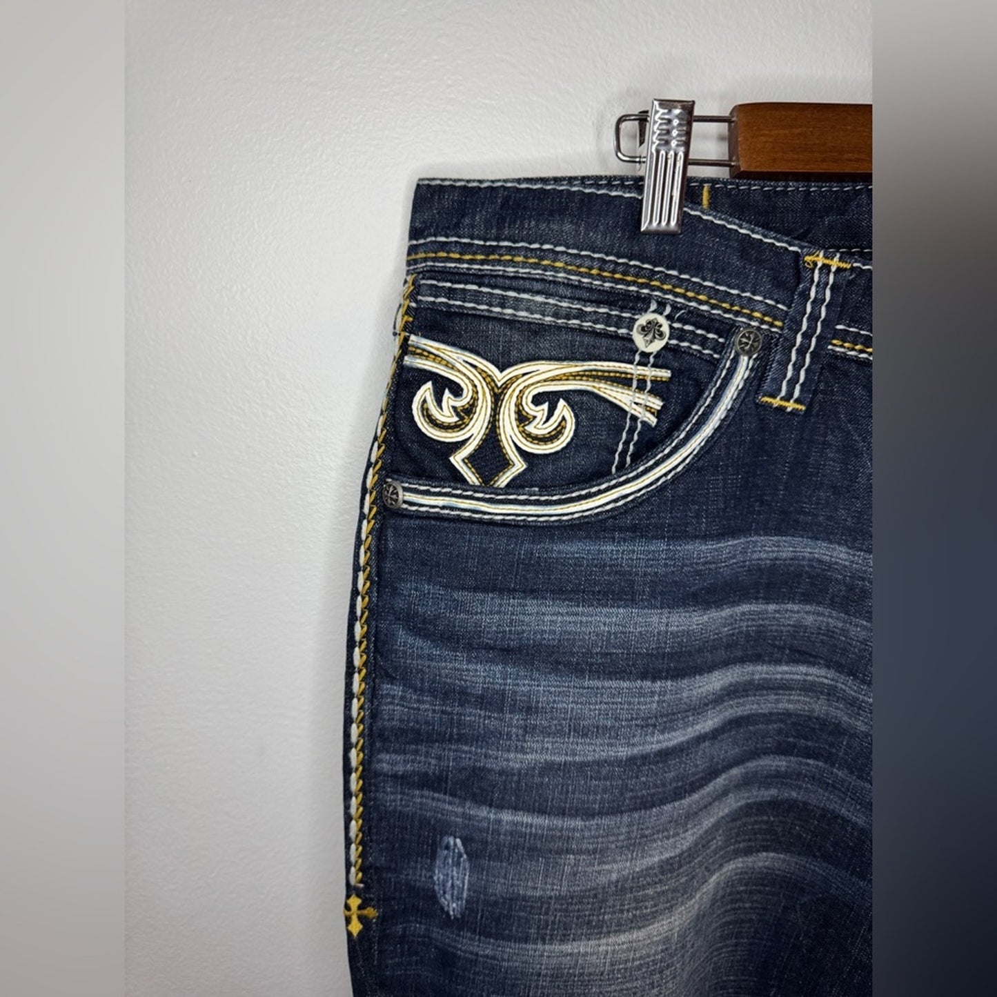 NWT W38xL32 Affliction Dark Blue Bootcut Jeans