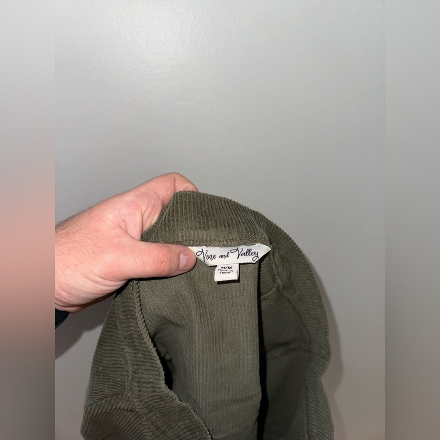 Pre-Owned MD Vine and Valley Brown Corduroy Button Skirt
