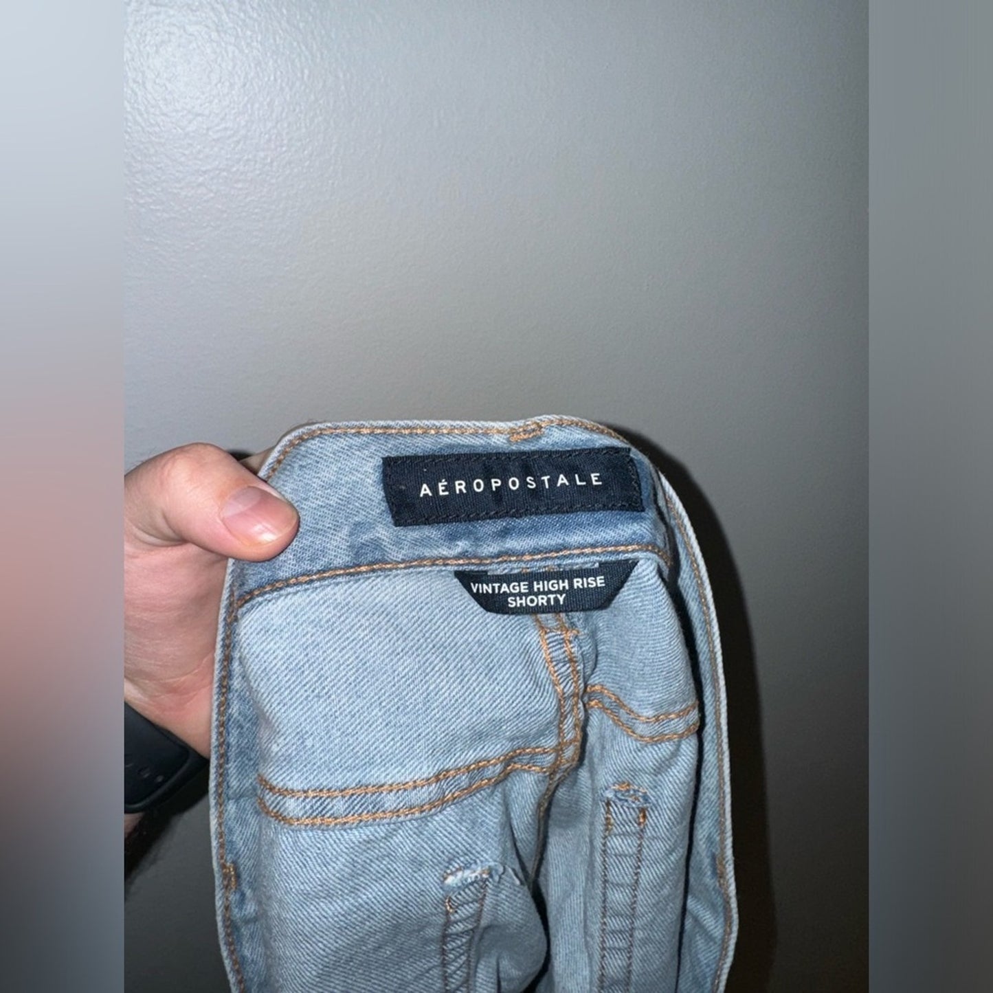 NWT Size 10 Aeropostale Light Blue Vintage High Rise Shorty Jean Shorts