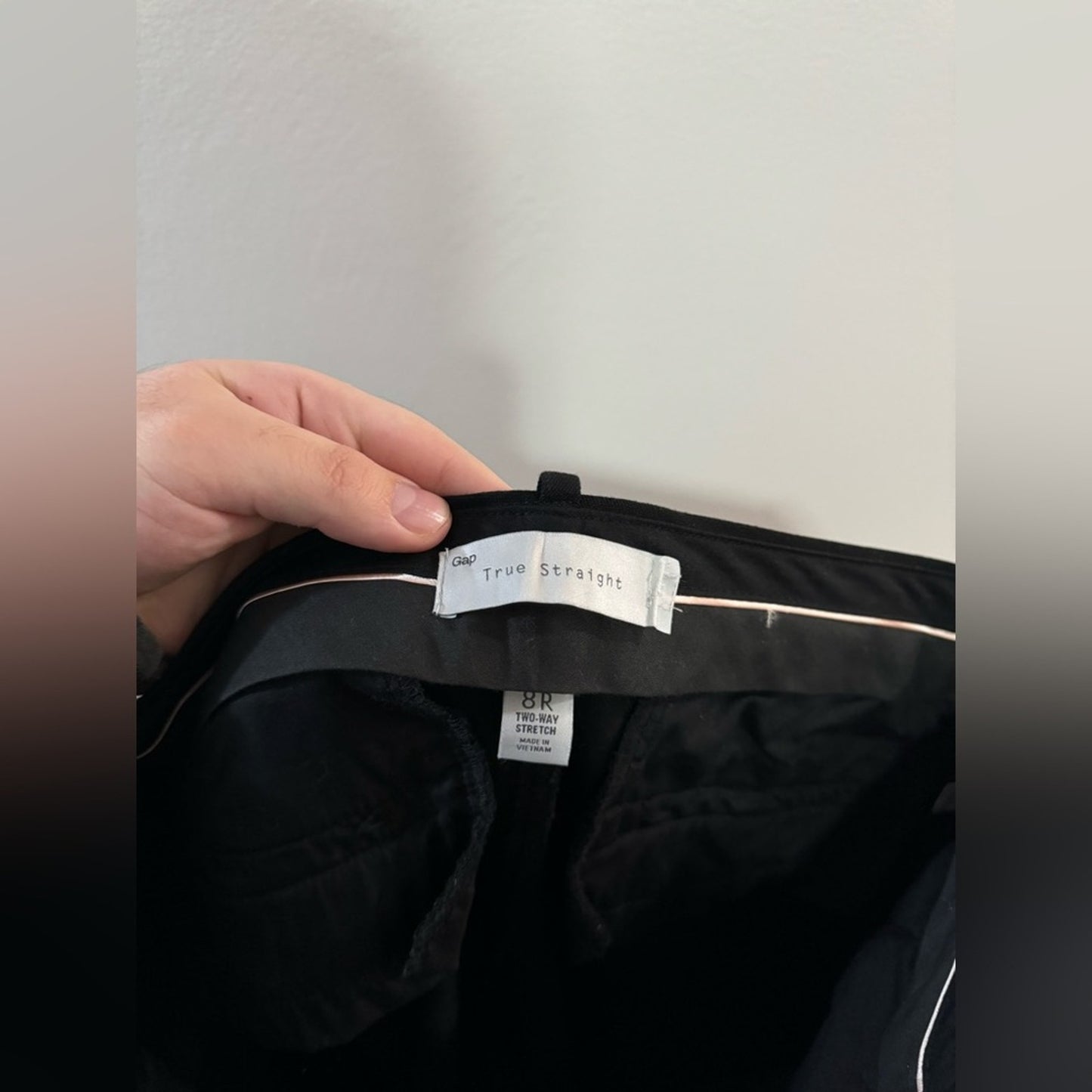Pre-Owned Size 8 Regular Gap Black True Straight Dress Pants