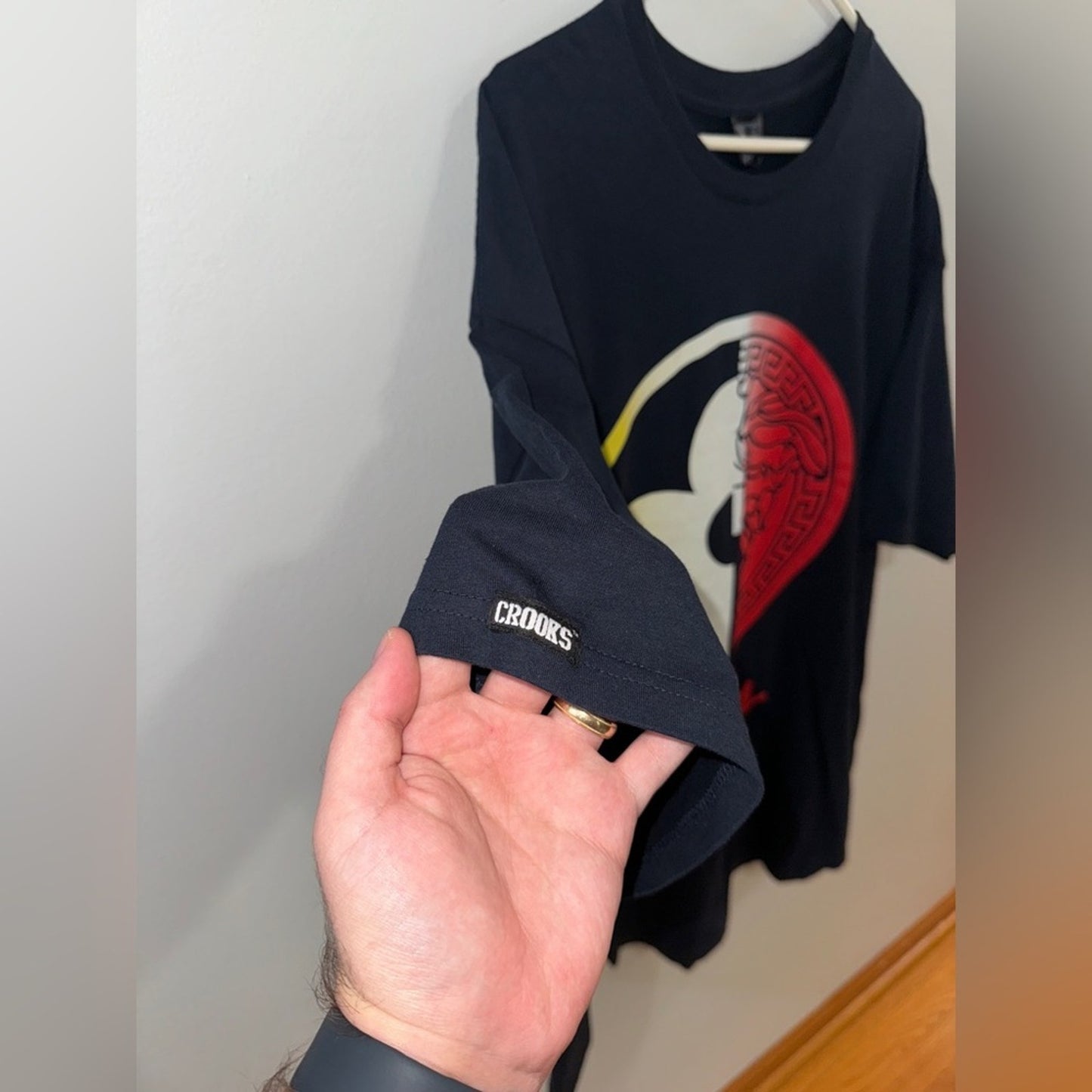 NWT XXL Crooks and Castles Navy Blue Graphic Logo T-Shirt