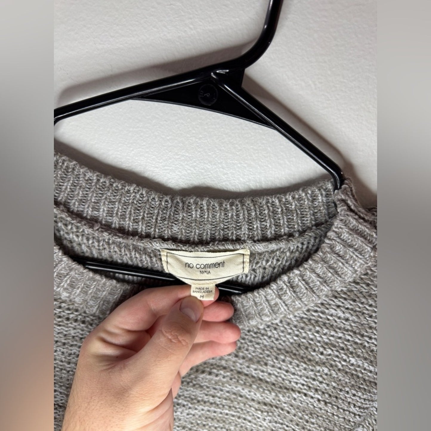 Pre-Owned MD No Comment Knitted Split Sweater