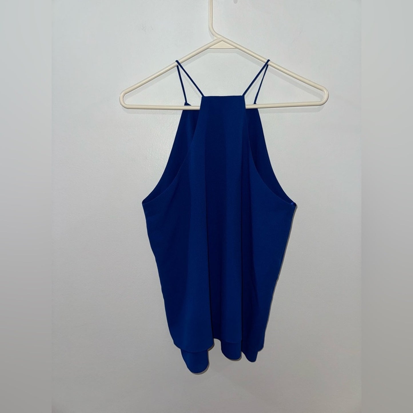 Pre-Owned MD PaperCrane Royal Blue Halter Flowy Top