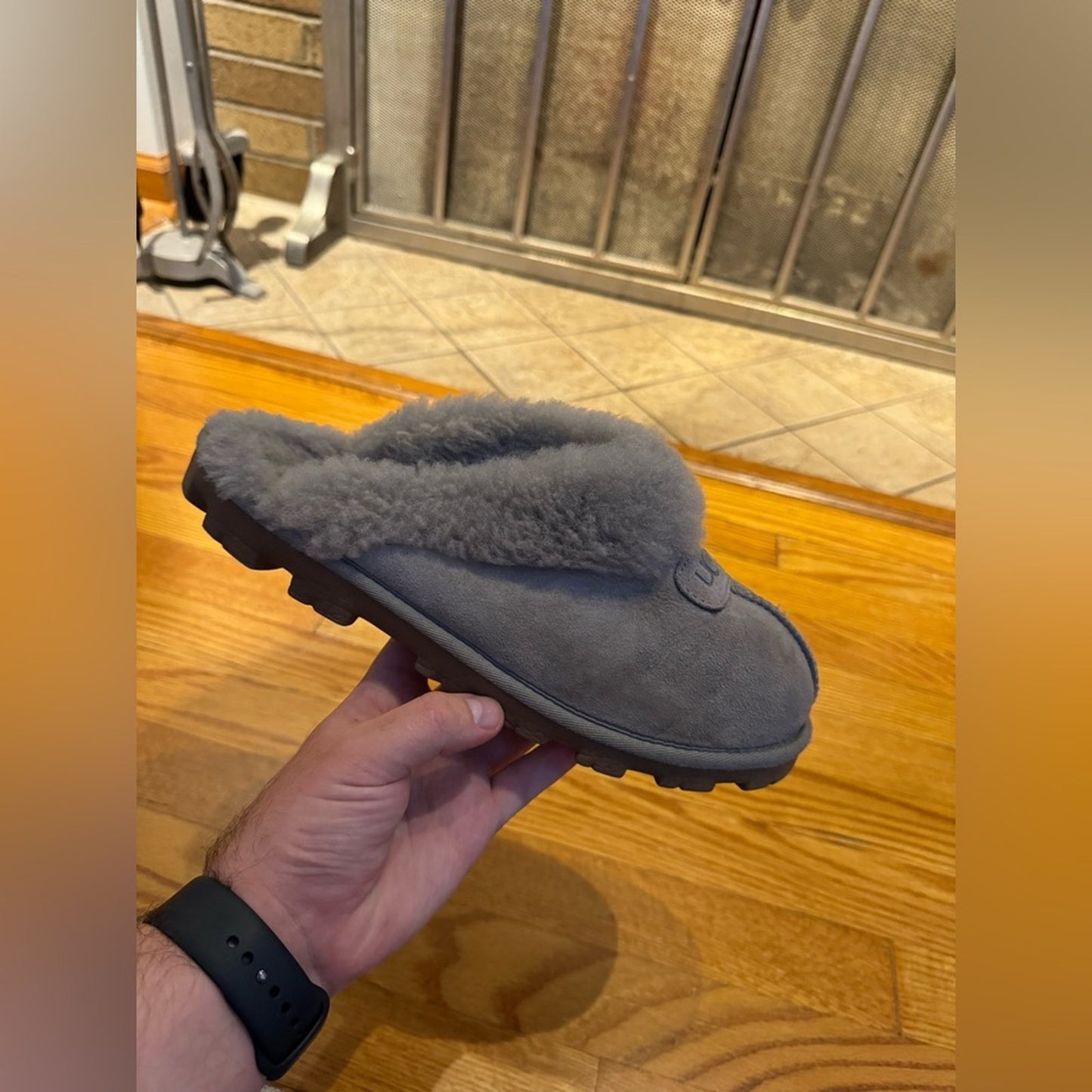 Pre-Owned Size W9 Ugg Light Grey Coquette Slipper
