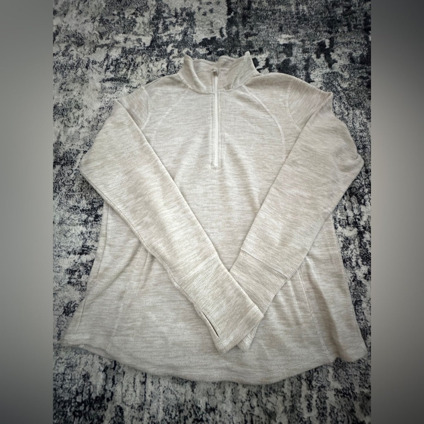 Pre-Owned MD St. John’s Bay Cream Quarter Zip Fleece Jacket