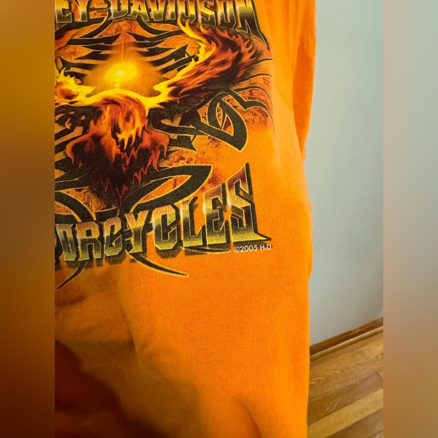 Pre-Owned XL Harley Davidson Vintage Orange Virginia Beach VA 2005 T-Shirt