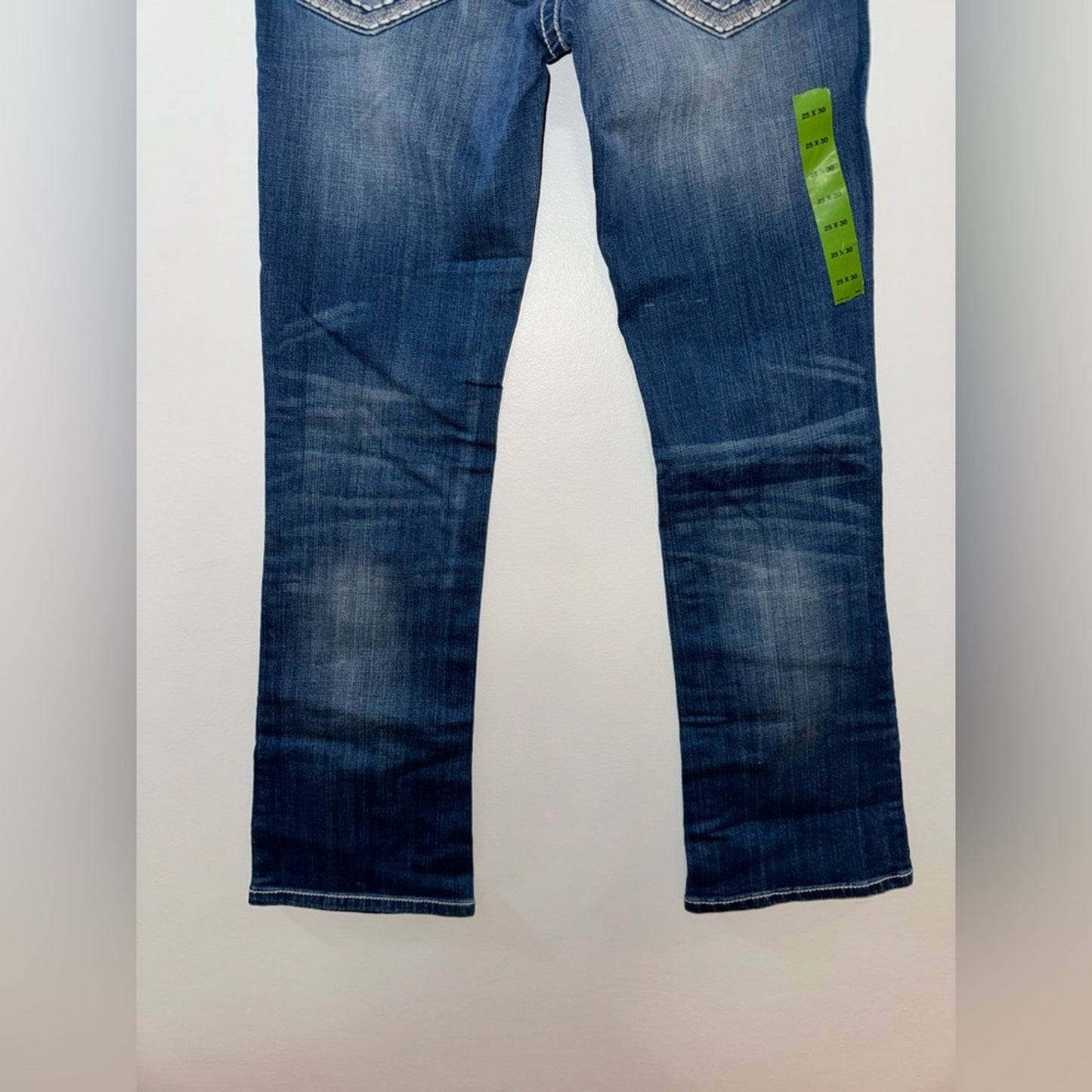 NWT W25xL30 Rock 47 by Wrangler Ultra Low Rise Rhinestone Embellished Jeans