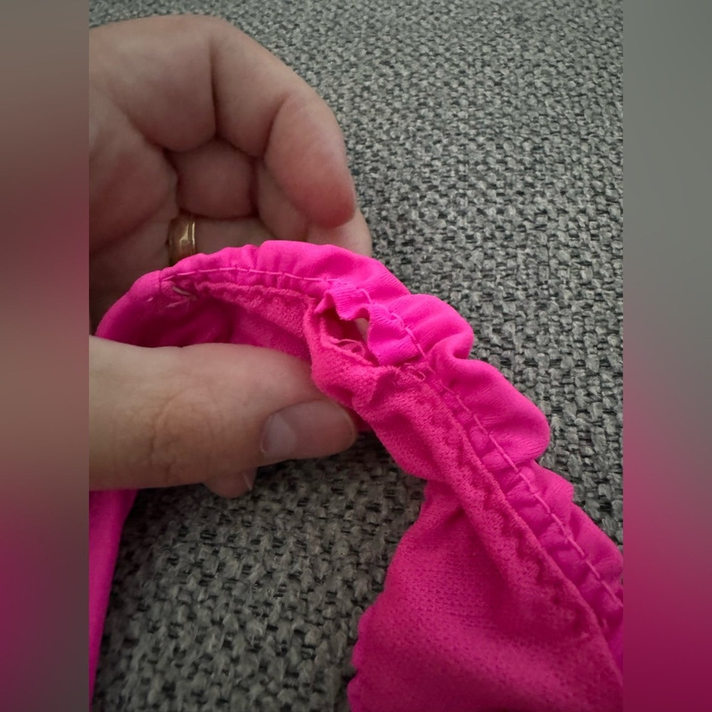 Pre-Owned LG Arizona Jean Co Pink Scrunch Bikini Bottom