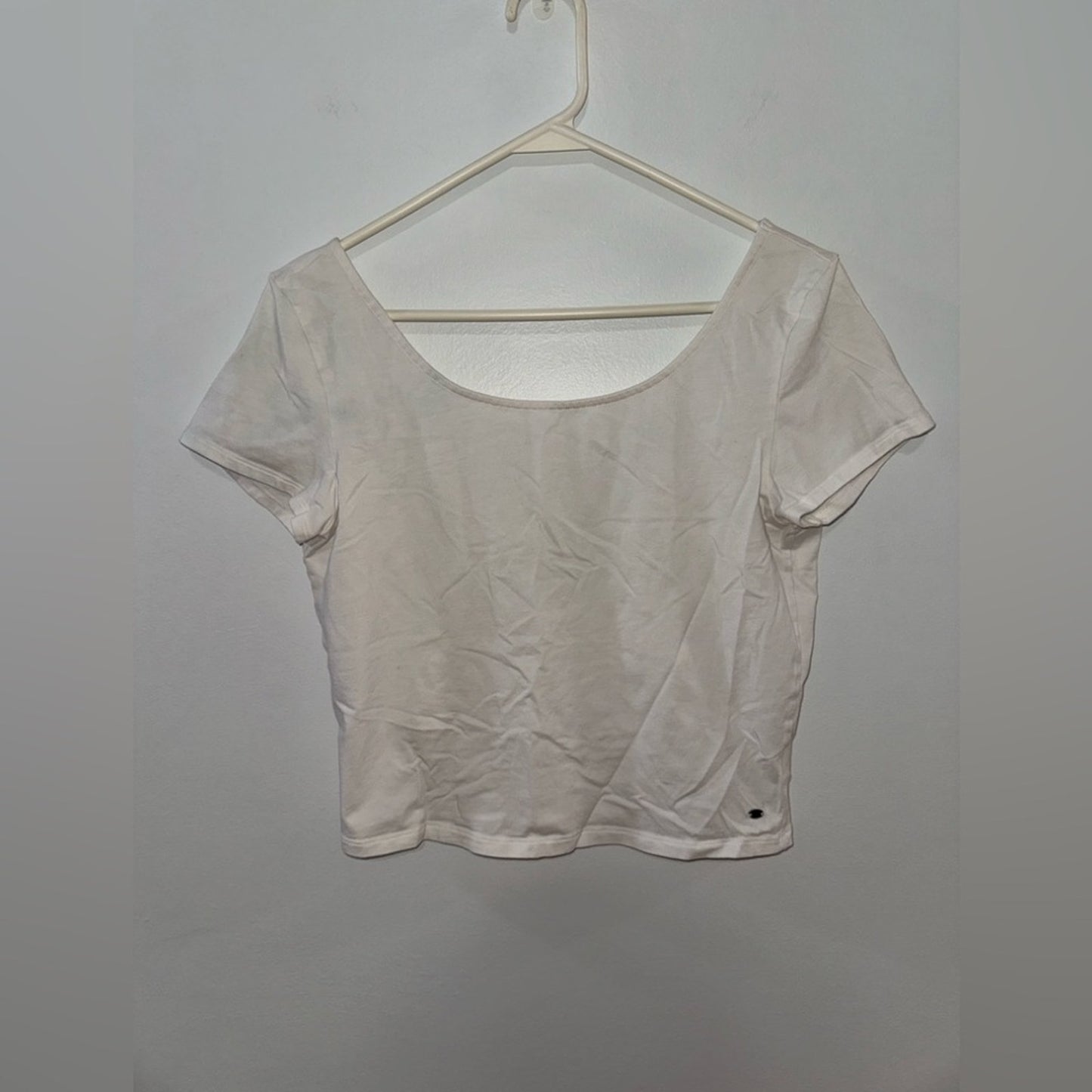 Pre-Owned LG American Eagle Cap Sleeve White T-Shirt