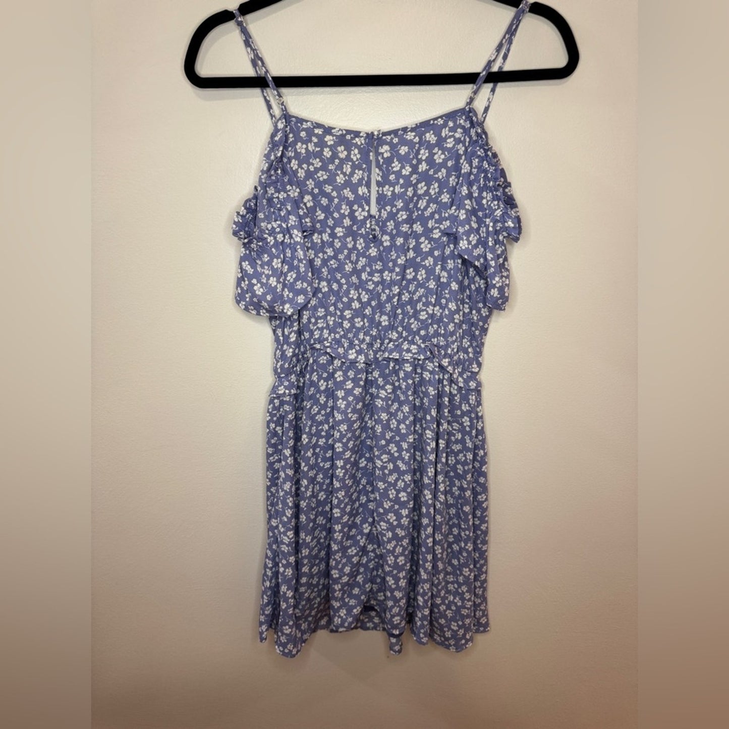 Pre-Owned MD Jessica Simpson Blue Floral Off the Shoulder Dress