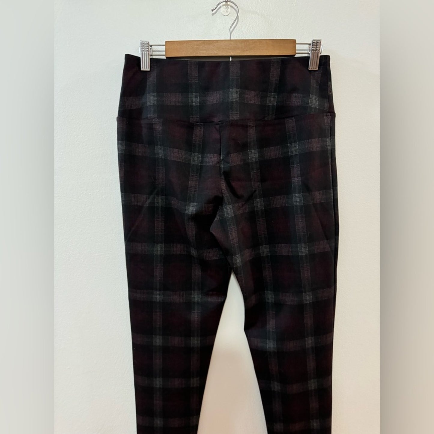 Pre-Owned MD Alexander Jordan Black and Grey Plaid Leggings