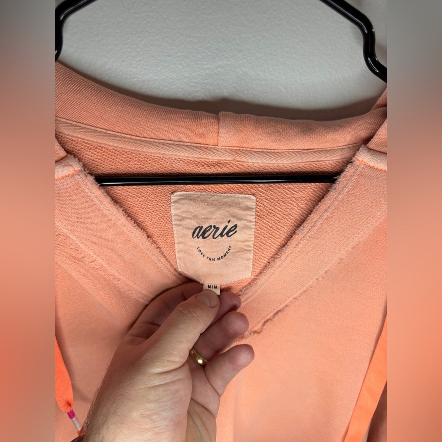 Pre-Owned MD Aerie Peach Oversized Hoodie