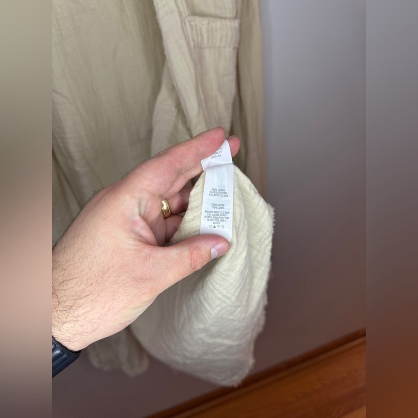 Pre-Owned MD Aerie Cream Long Sleeve Button Up Shirt
