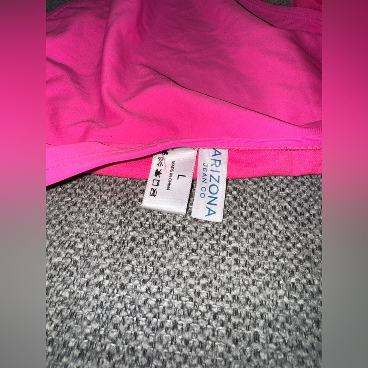 Pre-Owned LG Arizona Jean Co Pink Scrunch Bikini Bottom