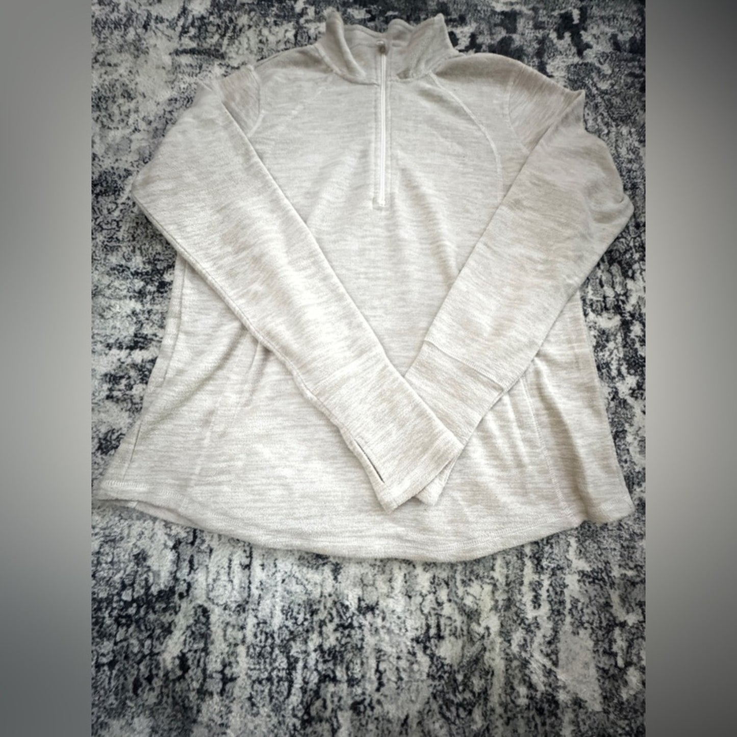 Pre-Owned MD St. John’s Bay Cream Quarter Zip Fleece Jacket