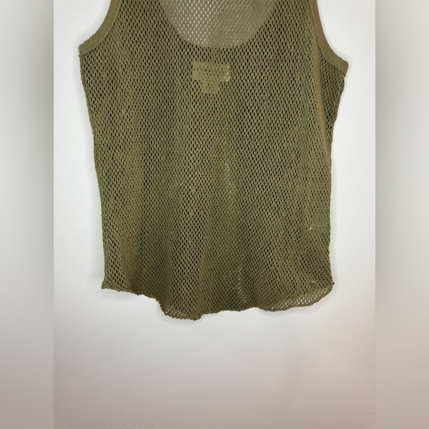 Pre-Owned MD Denim & Supply Ralph Lauren Olive Green Mesh Knit Tank Top