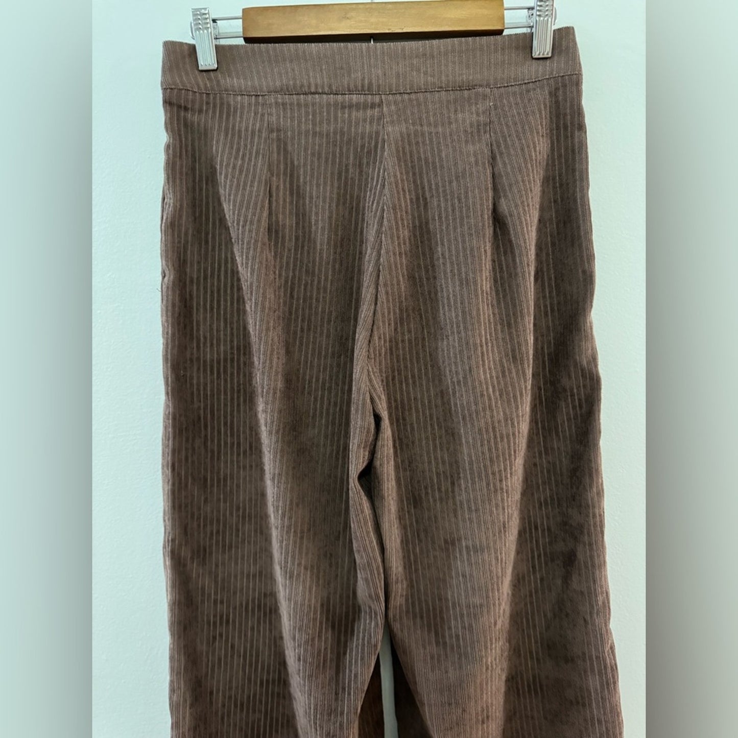 Pre-Owned MD SHEIN Brown Corduroy Wide Leg Pants