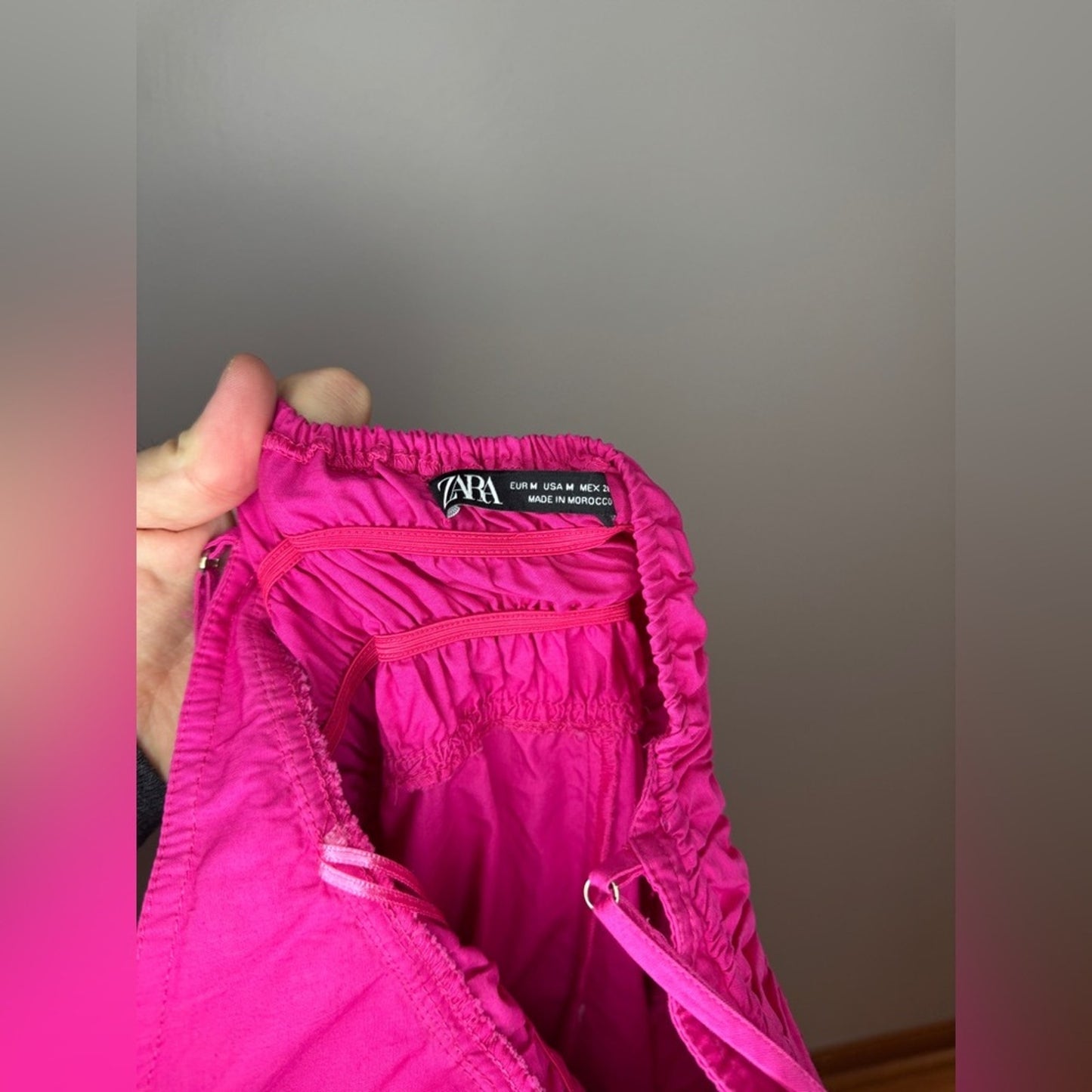 Pre-Owned MD Zara Pink Long Spaghetti Strap Dress